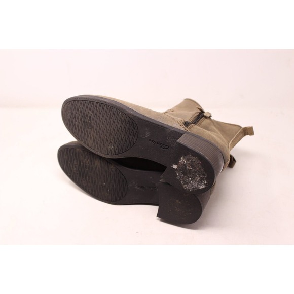 Clarks Boots Womens 8.5 M Brown Nevella Devon Side Zip Bootie Leather Heel - Picture 3 of 9